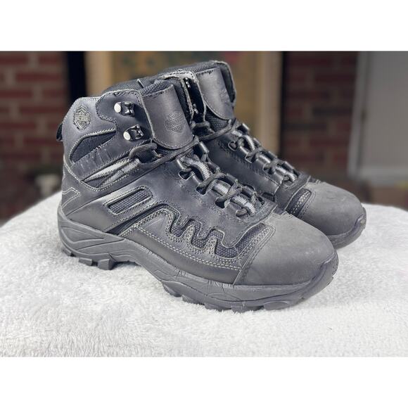 Harley-Davidson Tactical Hiking Combat Boots Black Men’s Size 9 M D93077 Riding main image 7